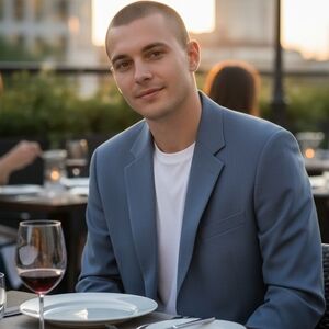 Rare Coconut Grove 100% SILK Blazer Sports Coat 42 Cornflower Blue Dinner Jacket